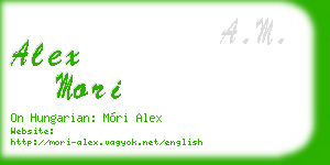 alex mori business card